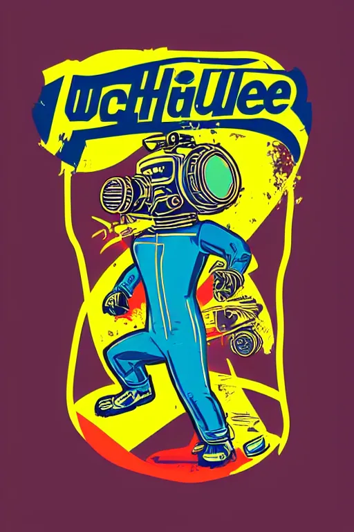 Image similar to fallout 7 6 retro futurist illustration art by butcher billy, sticker, colorful, illustration, highly detailed, simple, smooth and clean vector curves, no jagged lines, vector art, smooth andy warhol style