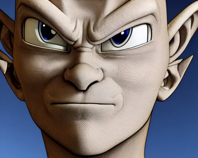 Prompt: detailed cartoon portrait of freeza from dragon ball z, 3 d pixar, sharp high quality