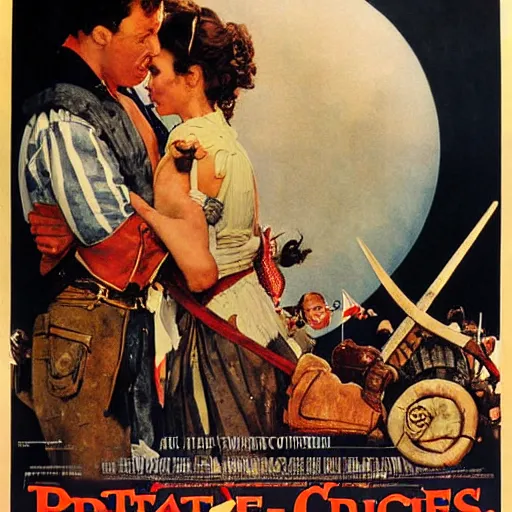 Image similar to Pirate Chronicles, movie poster, artwork by Norman Rockwell