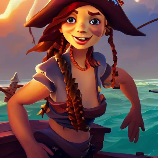 Image similar to jack the pirate mermaid on sea of thieves game avatar hero, behance hd by jesper ejsing, by rhads, makoto shinkai and lois van baarle, ilya kuvshinov, rossdraws global illumination