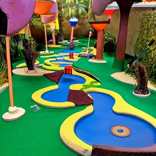 Image similar to Salvador Dali mini golf course