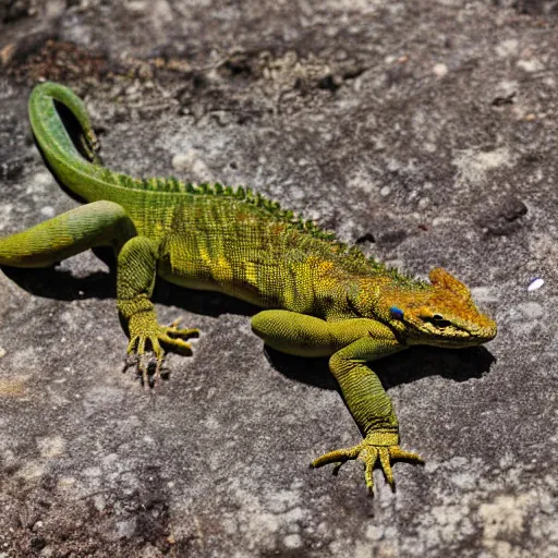 Prompt: anthro lizard sitting in water, photograph captured at oregon hotsprings