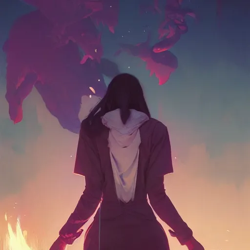 Prompt: dall · e 2 on fire, greg rutkowski, loish, rhads, beeple, makoto shinkai, tom bagshaw, alphonse mucha, sharp focus, art by artgerm and greg rutkowski, stanley kubrick, backlit, harsh overhead sunlight,