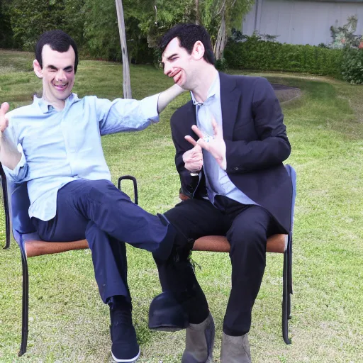 Image similar to a photo of nathan fielder tickling feetl