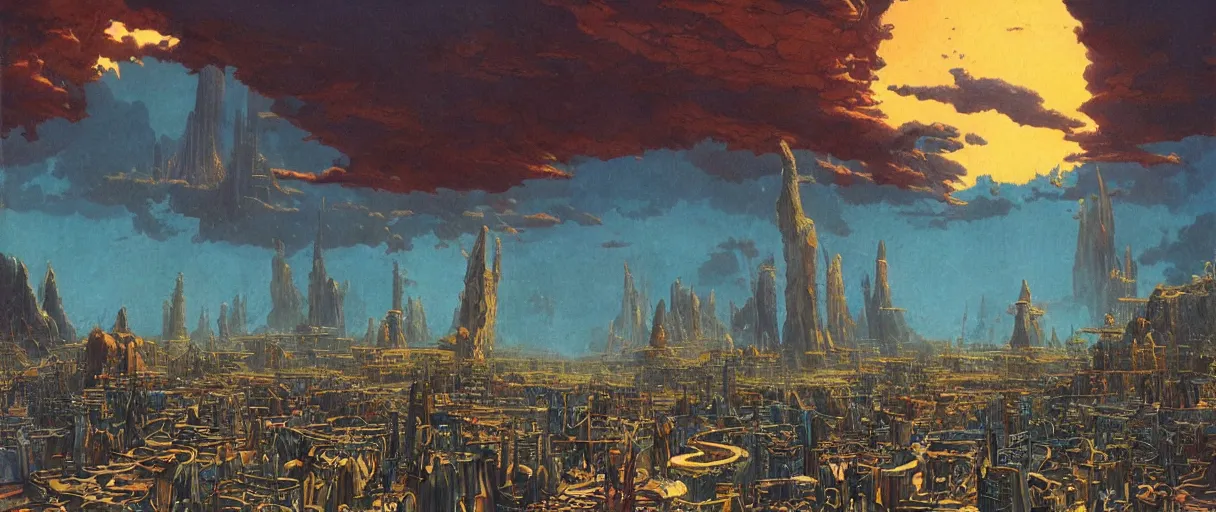 Image similar to A beautiful illustration of a civilization of anthropomorphic Feline warriors by Bruce Pennington | Graphic Novel, Visual Novel, Colored Pencil, Comic Book:.3 | unreal engine:.5 | establishing shot