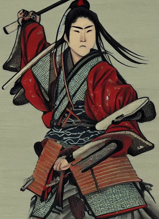 Image similar to samurai jetstream sam, feudal japan, painting, high quality, [ [ [ revengeance ] ] ]