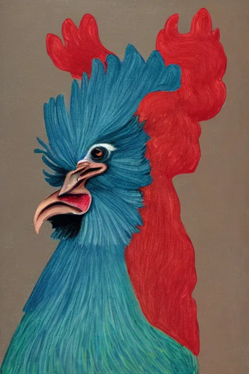 Prompt: portrait of a rooster