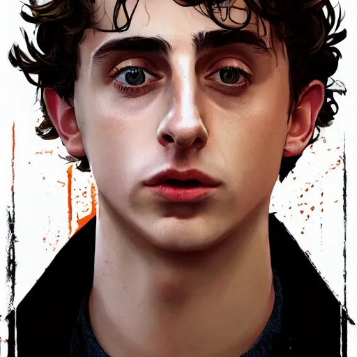 Image similar to timothee chalamet in gta v, cover art by stephen bliss, artstation, no text