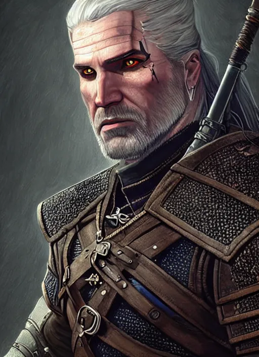 Image similar to digital _ painting _ of _ the witcher _ by _ filipe _ pagliuso _ and _ justin _ gerard _ symmetric _ fantasy _ highly _ detailed _ realistic _ intricate _ port