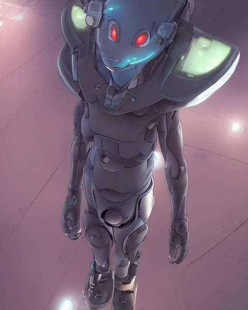 Image similar to character concept of a rat, cybernetic enhancements, art by makoto shinkai and alan bean, yukito kishiro