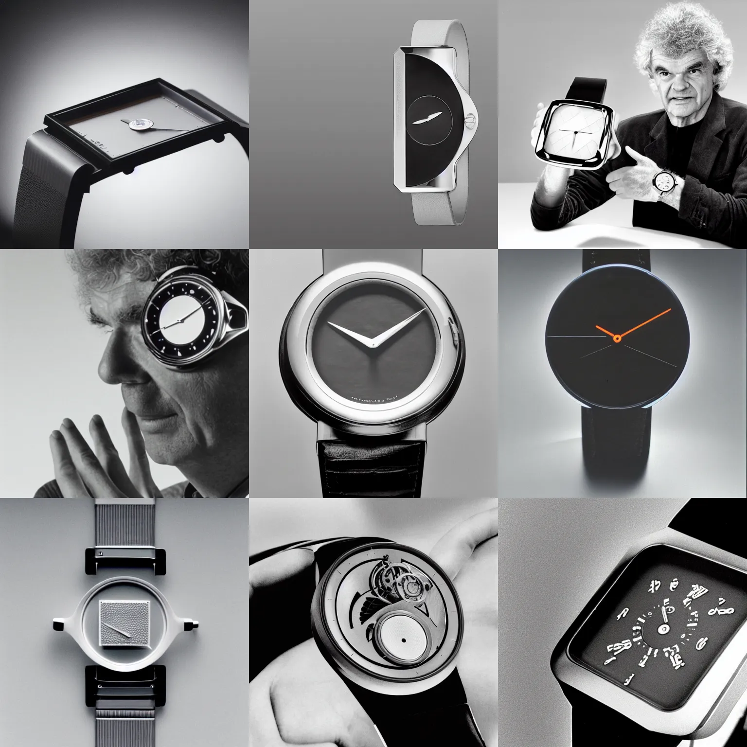 Prompt: hartmut esslinger vision of a watch with a screen