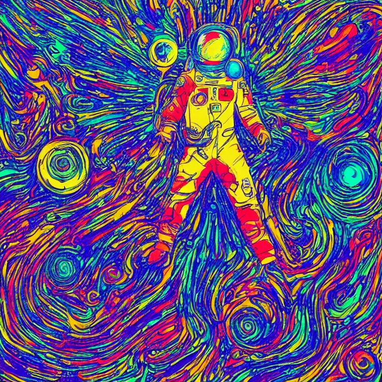 Prompt: psychedelic astronaut