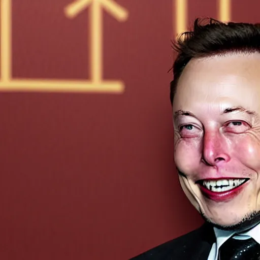 Image similar to elon musk as a comedy villain