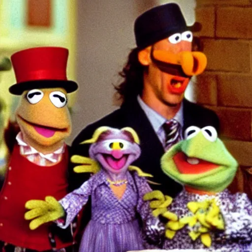 Prompt: the muppets go to east harlem in the 1980s