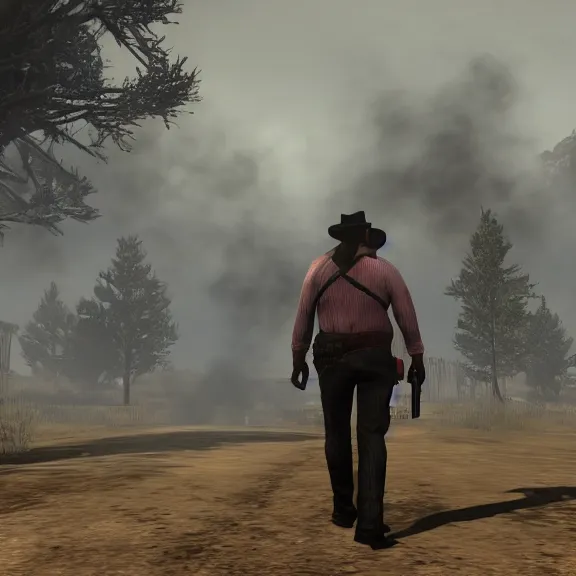 Image similar to screenshot of big smoke in red dead redemption