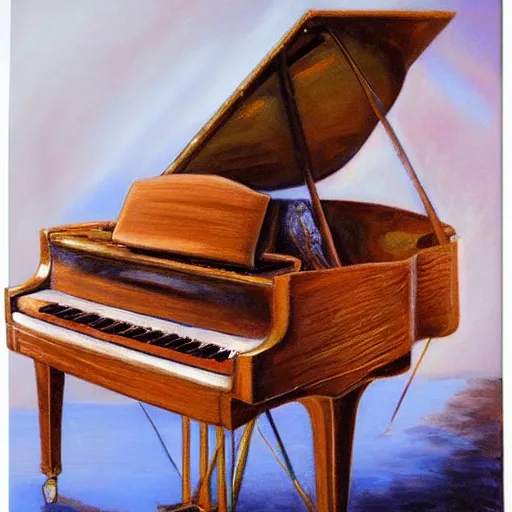 Prompt: bill evans, piano, highly detailed, oil painting