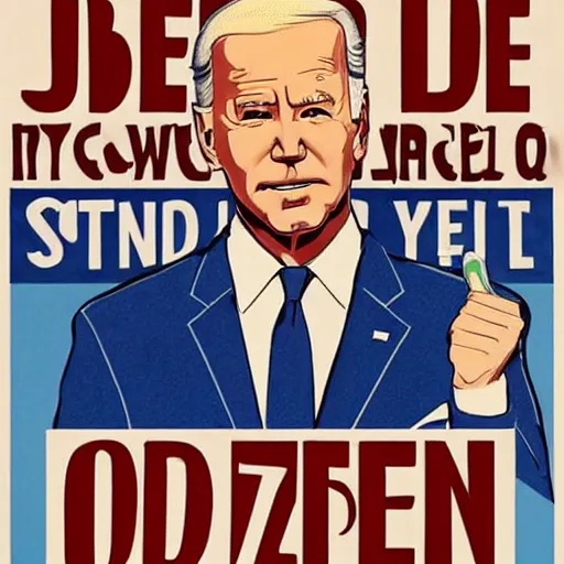 Image similar to biden lgbt poster in style of nazi propaganda