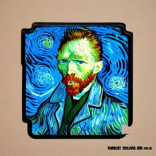 Image similar to van gogh, stop motion vinyl action figure, plastic, toy, butcher billy style