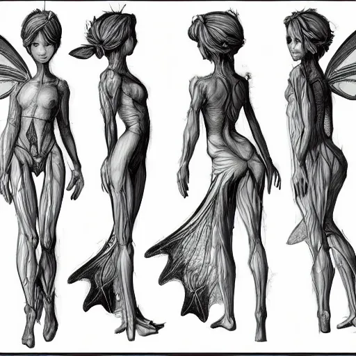 Image similar to fairy anatomy reference sheet,