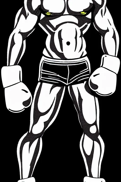 AI Art: Muscle boy in tight tank by @Vapor120