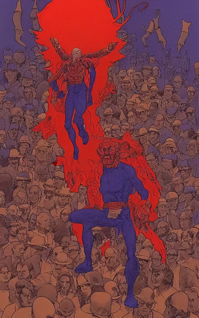 Image similar to the demonology of modern politics, by jean giraud