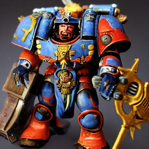 Prompt: jesus christ, space marine. archive photographs