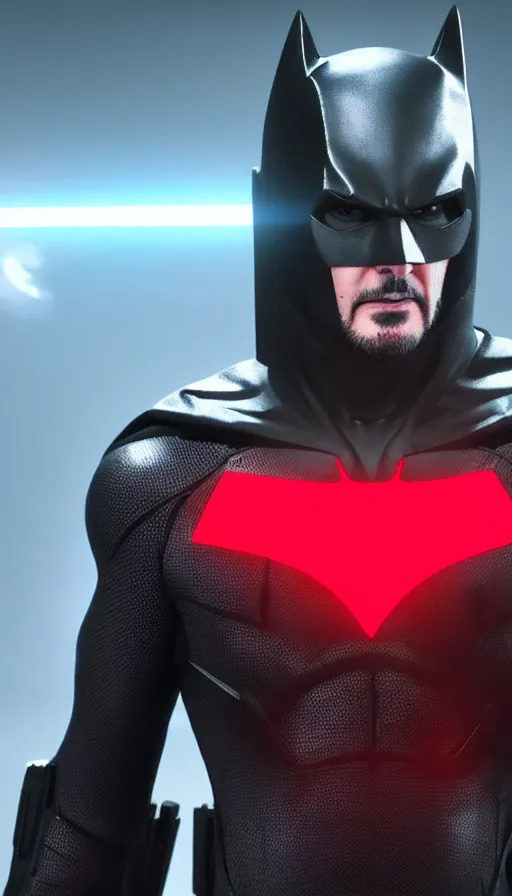 Image similar to :a portrait of KEANU REEVES as Batman Beyond+MOVIE screenshot+2023+UNREAL ENGINE 5+4K UHD IMAGE+Stunning LIGHTING+Stunning SHADERS+SUBSTANCE PAINTER