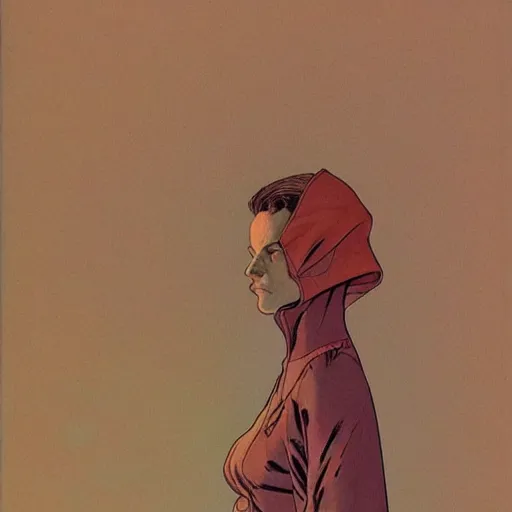 Image similar to a woman by moebius