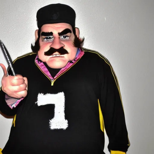 Image similar to wario as a real person