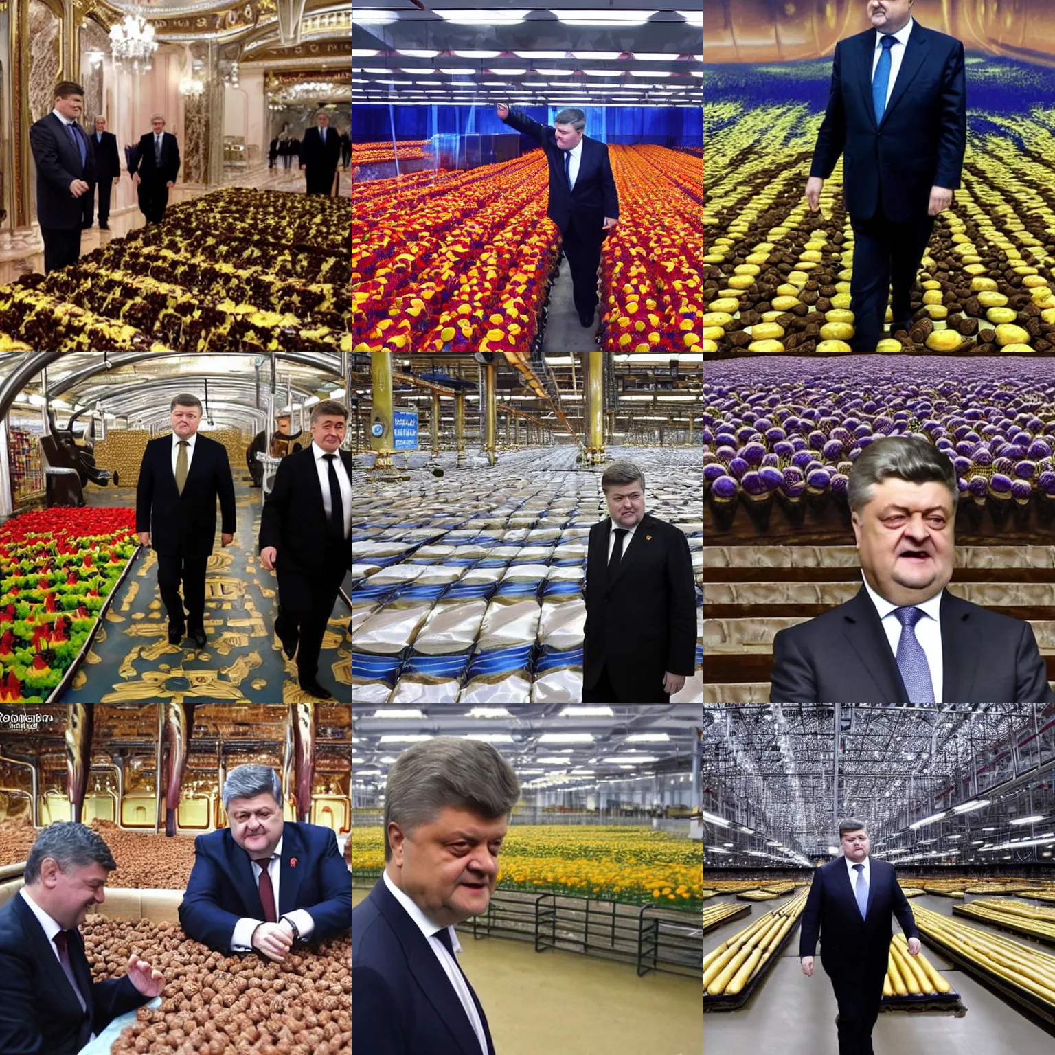 Prompt: poroshenko at charlie and chocolate factory