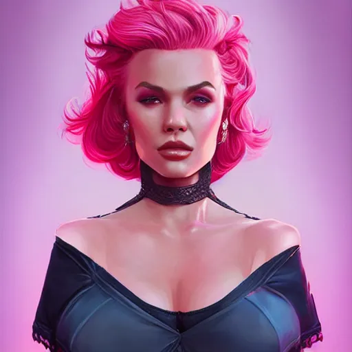 Image similar to burt reynolds, full body, entire body, pink hair, gorgeous, amazing, elegant, intricate, highly detailed, digital painting, artstation, concept art, sharp focus, illustration, art by Ross tran