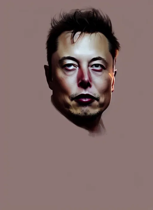 Image similar to a beautiful portrait of elon musk. character design by cory loftis, fenghua zhong, ryohei hase, ismail inceoglu and ruan jia. volumetric light, detailed, rendered in octane