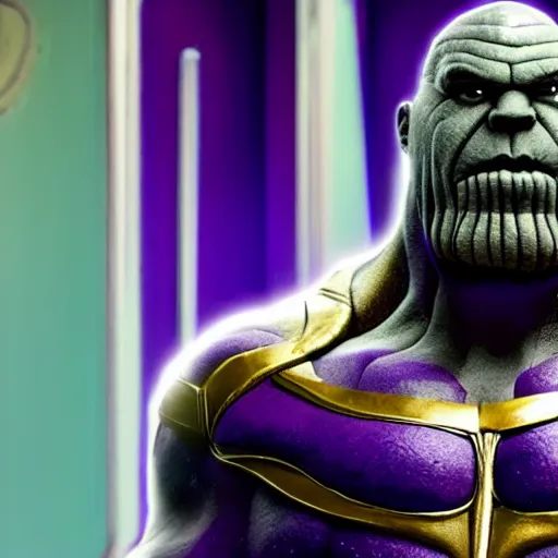 Image similar to Thanos as a Muppet