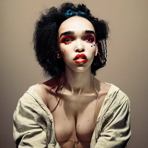 Image similar to fka twigs portrait by james jean and Jason Chan