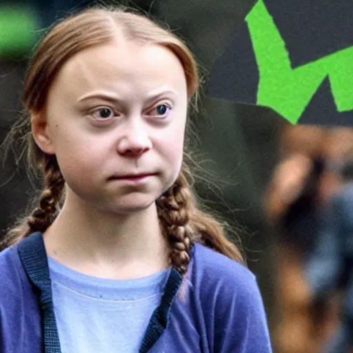 Image similar to greta thunberg frog