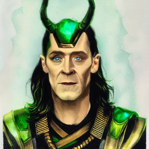 Image similar to Loki of Asgard, portrait