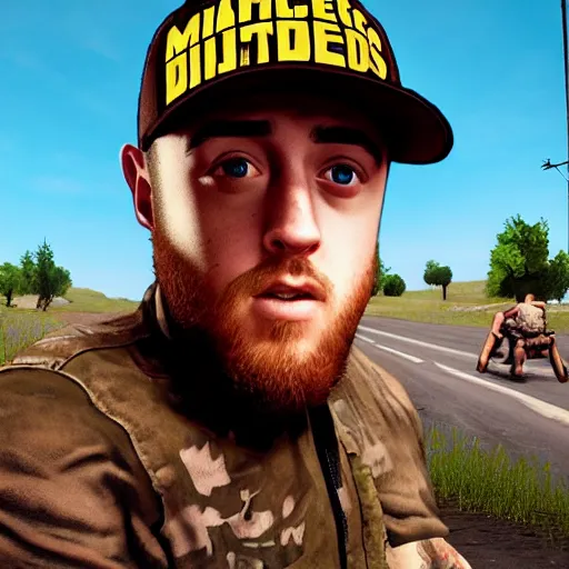 Prompt: mac miller, in pubg