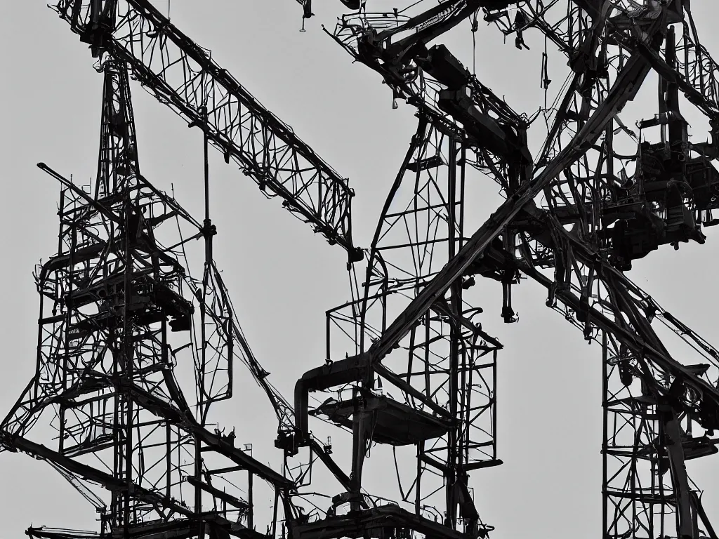 Image similar to industrial revolution crane, close up