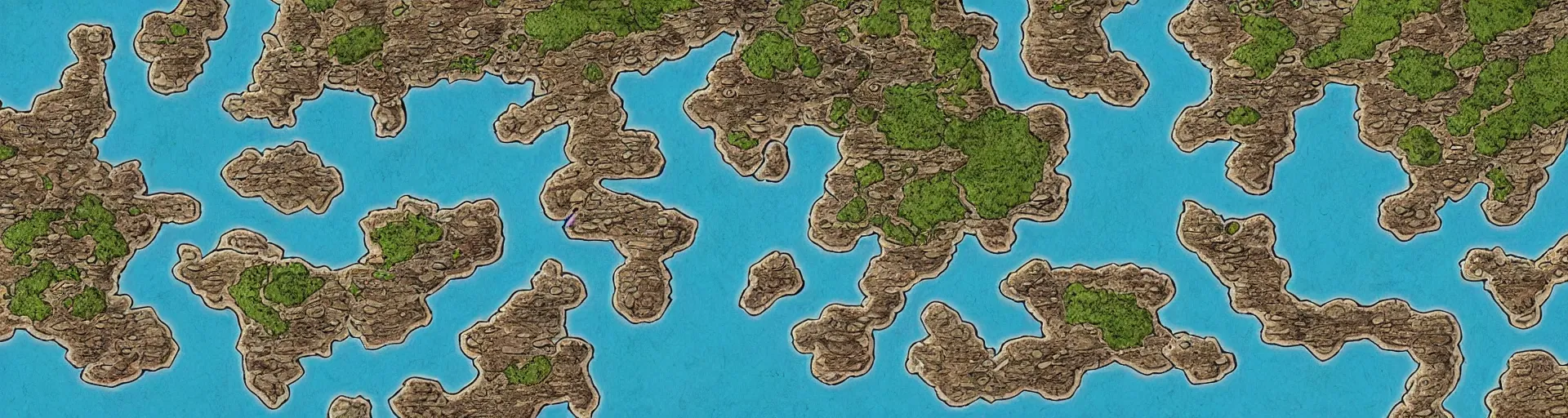 Image similar to map of a continent from a fantasy rpg setting, trending on artstation, art by james nalepa, extreme detail, digital artwork, no text