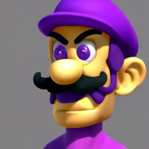 Image similar to Waluigi as a real person, 8k, Hyper realism,