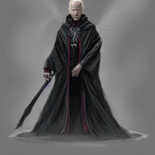 Prompt: joe biden wizard in a dark cloak preforming wizardry, concept art, fantasy, fantasy art, trending on artstation, highly detailed, award winning, museum piece