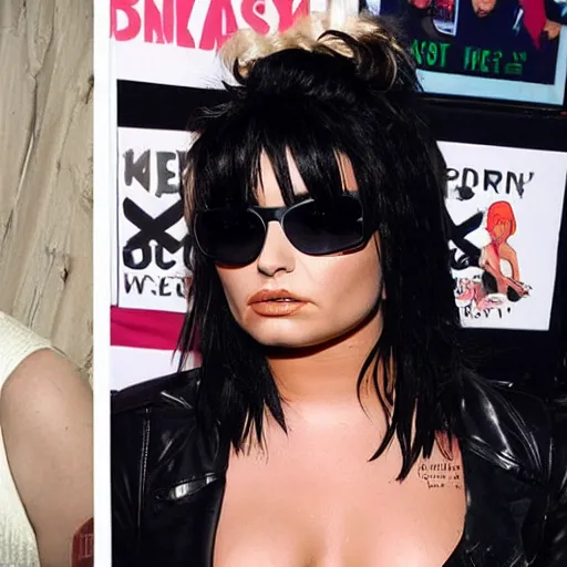 Prompt: Demi Lovato dressed as Debbie Harry