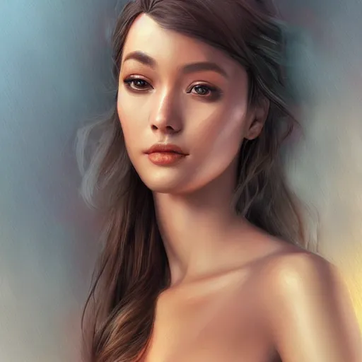 Image similar to a gourgeous digital influencer in the style of stefan kostic, realistic, full body, sharp focus, 8 k high definition, insanely detailed, intricate, elegant, art by stanley lau and artgerm