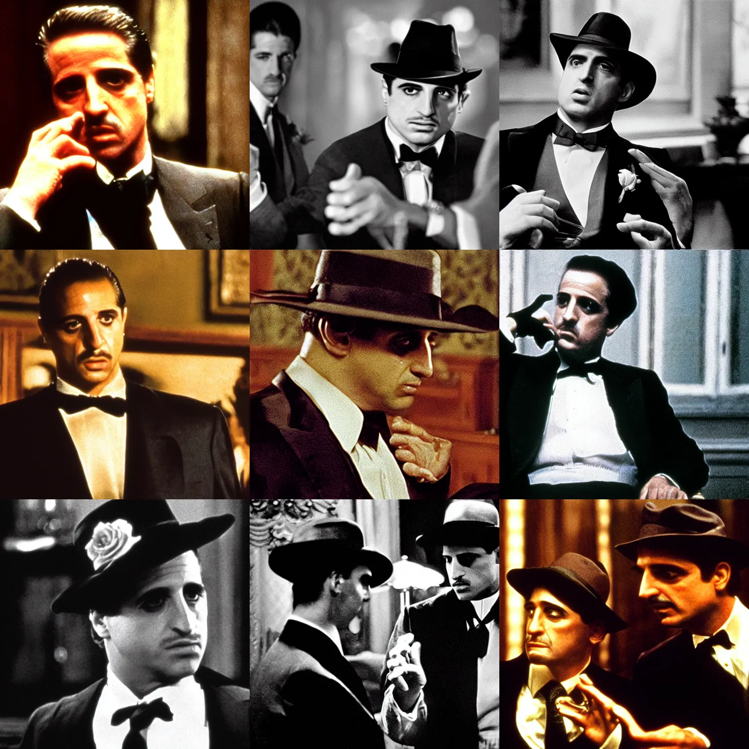 Prompt: film still frog the godfather, cinematic