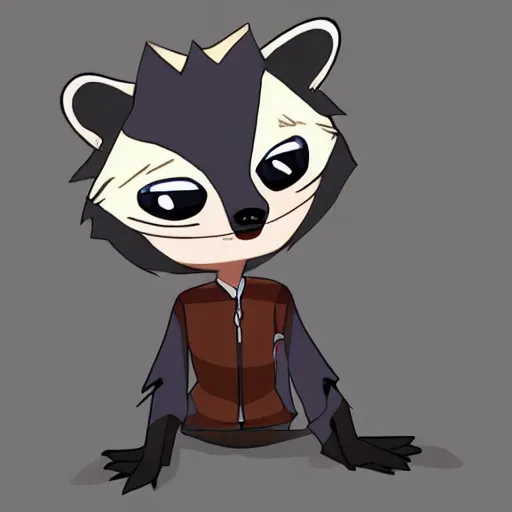 Prompt: a very very very very very very very very cute 2 d racoon in an anime style