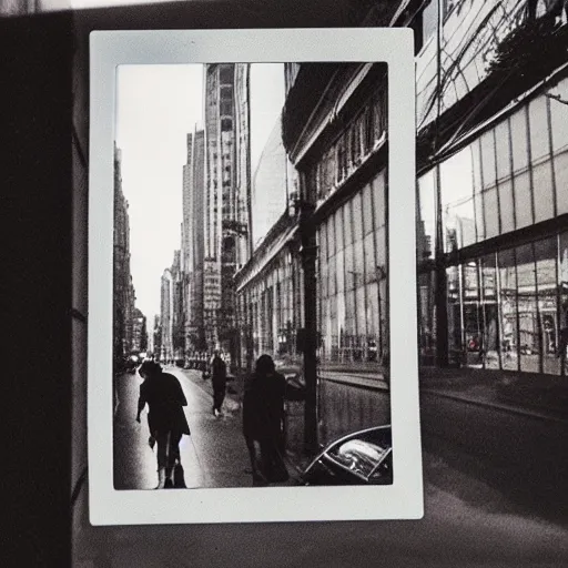 Image similar to polaroid reflection street photography