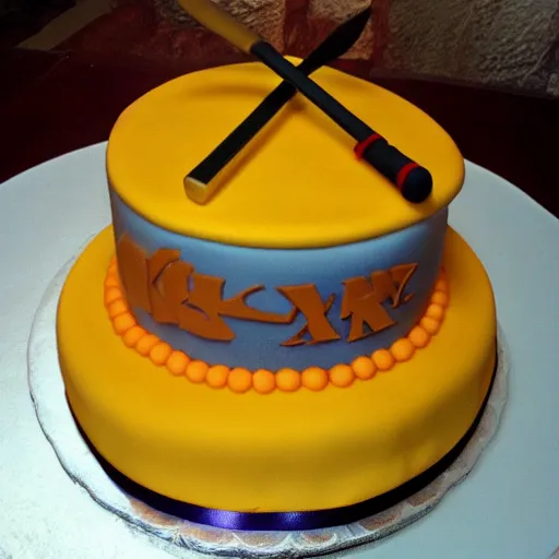 Image similar to birthday cake with golden axe