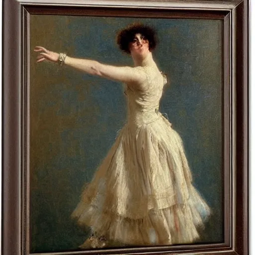 Image similar to a young woman dancing by alfred stevens