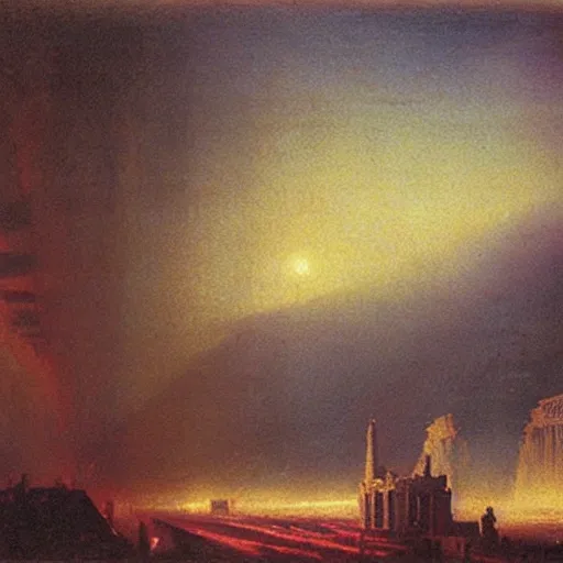 Prompt: John Martin painting, Babylon.