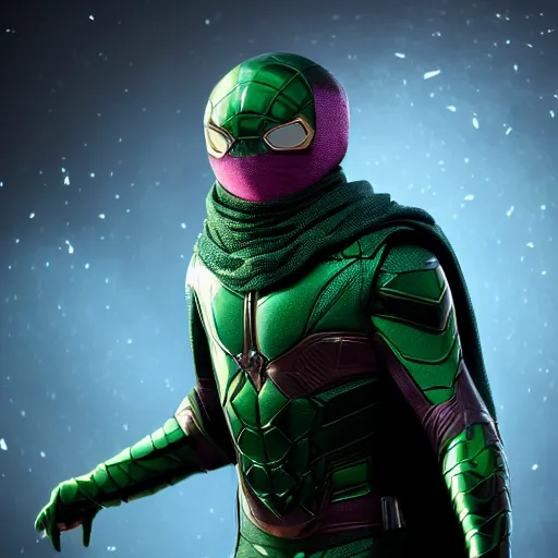 Image similar to Mysterio from The Amazing Spider-Man, hyperrealistic, 8k, hyperdetalied, cgsociety,